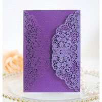 White Laser Invitation Holder Holiday Greeting Card Wholesale